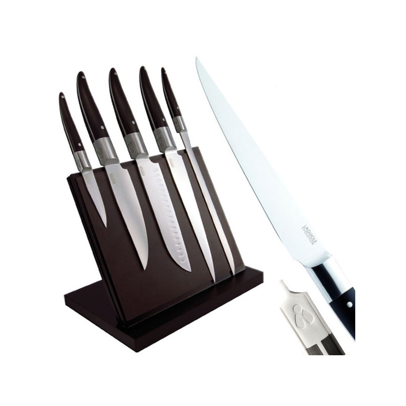 Set de 5 couteaux de cuisine + bloc aimanté