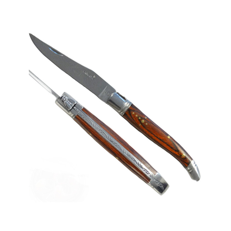 Couteau Laguiole Bombé avec son manche en bois de Buis de France