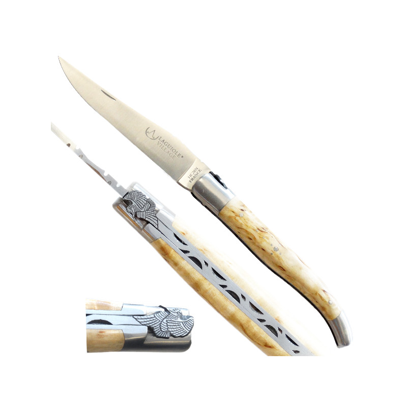 Couteau de chasse laguiole personnalisé avec gravure sur lame